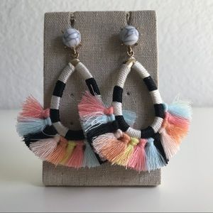 Multi colored statement earrings